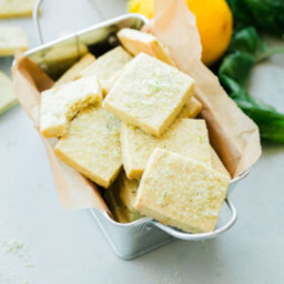 Lemon Basil Shortbread Cookies