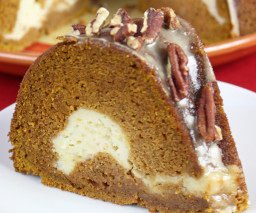 Pumpkin Cream Cheese Maple Glazed Bundt Cake